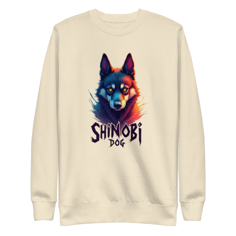 Shinobi Dog Unisex Premium Sweatshirt – Soft Fleece Streetwear Hoodie – Oversized Fit - Image 15