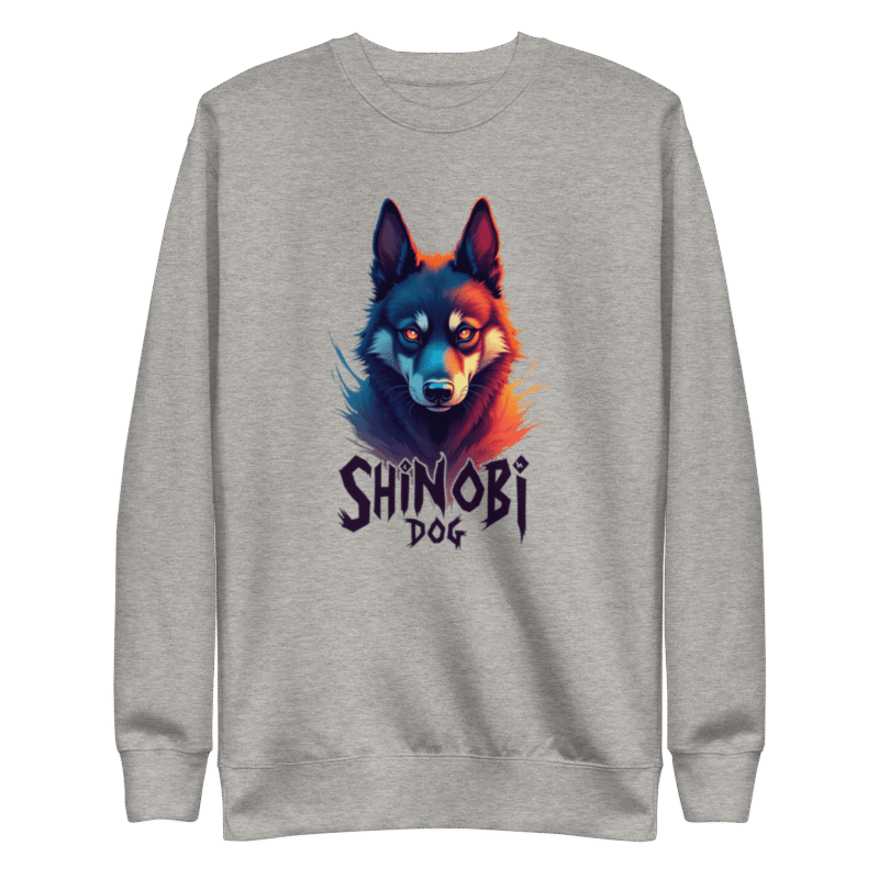 Shinobi Dog Unisex Premium Sweatshirt – Soft Fleece Streetwear Hoodie – Oversized Fit - Image 14