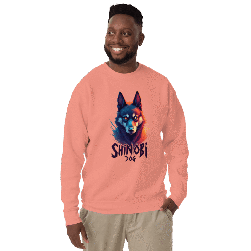 Shinobi Dog Unisex Premium Sweatshirt – Soft Fleece Streetwear Hoodie – Oversized Fit - Image 10