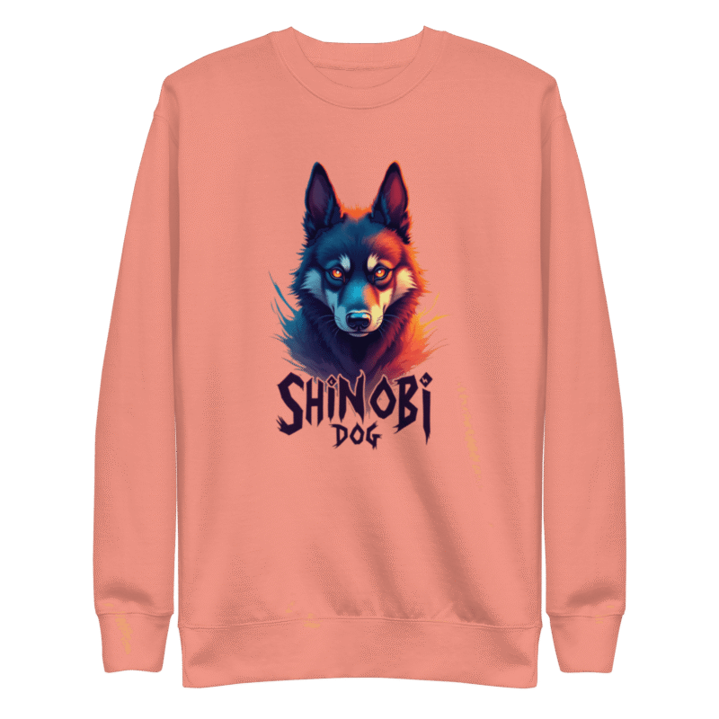 Shinobi Dog Unisex Premium Sweatshirt – Soft Fleece Streetwear Hoodie – Oversized Fit - Image 13