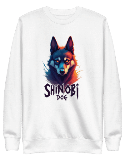 Shinobi Dog Unisex Premium Sweatshirt – Soft Fleece Streetwear Hoodie – Oversized Fit