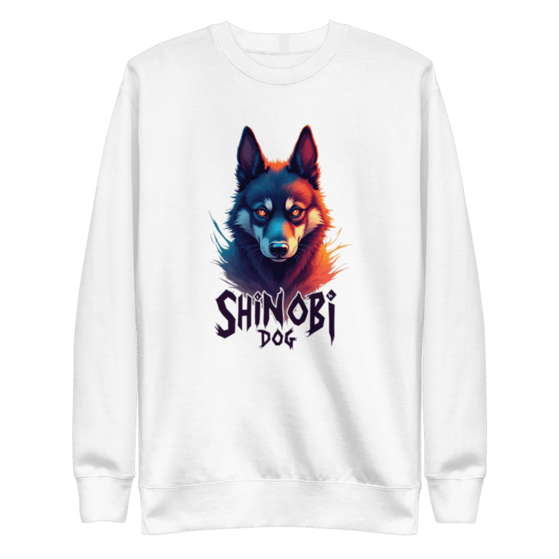 Shinobi Dog Unisex Premium Sweatshirt – Soft Fleece Streetwear Hoodie – Oversized Fit