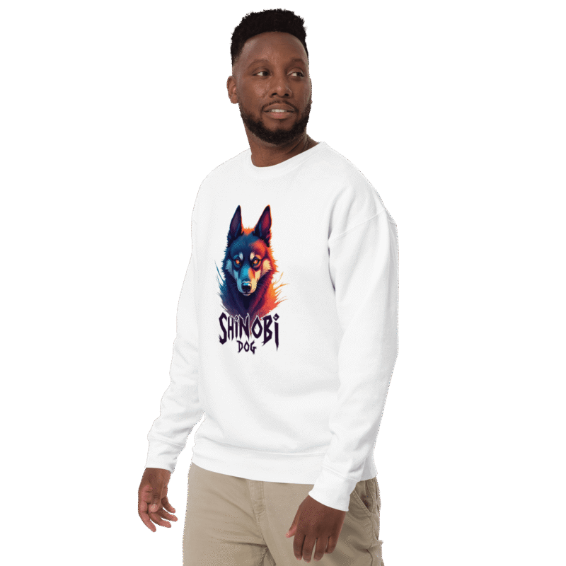 Shinobi Dog Unisex Premium Sweatshirt – Soft Fleece Streetwear Hoodie – Oversized Fit - Image 3