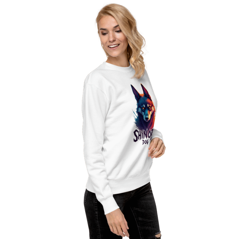Shinobi Dog Unisex Premium Sweatshirt – Soft Fleece Streetwear Hoodie – Oversized Fit - Image 6