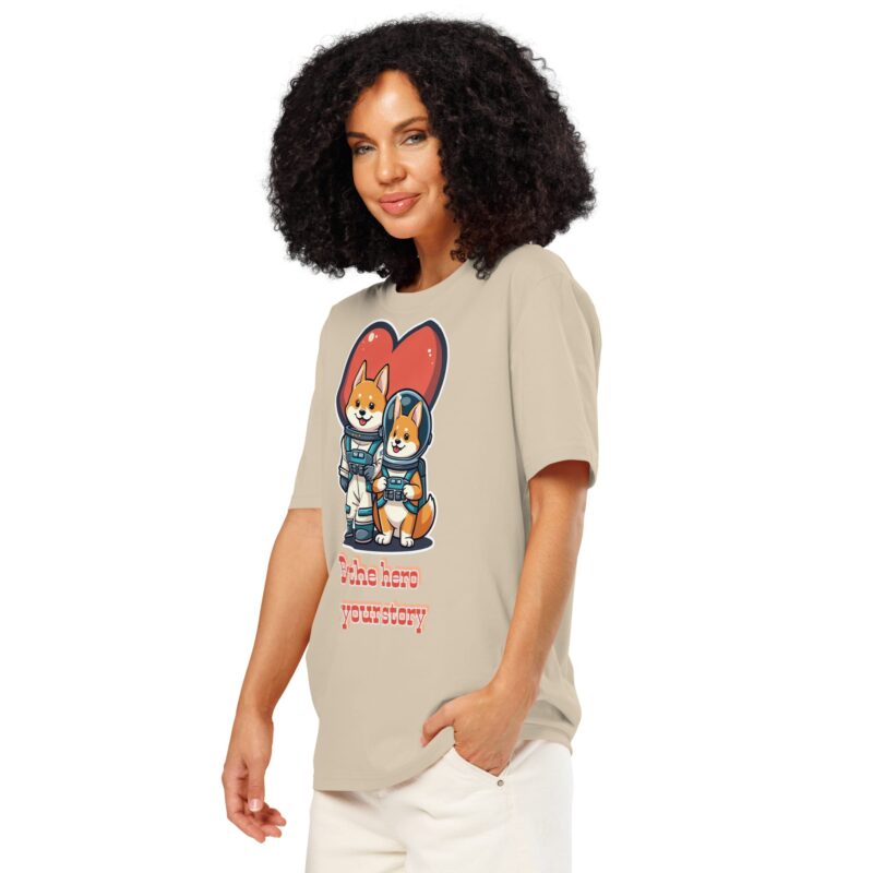Unisex organic ribbed neck t-shirt - Image 6